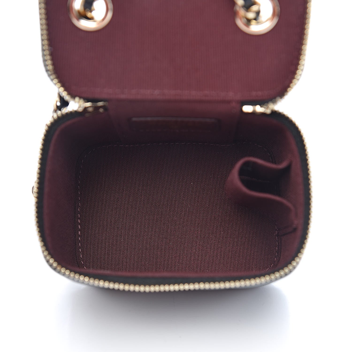 Chanel Caviar Quilted Mini Vanity Case With Chain Black 5 of 10
