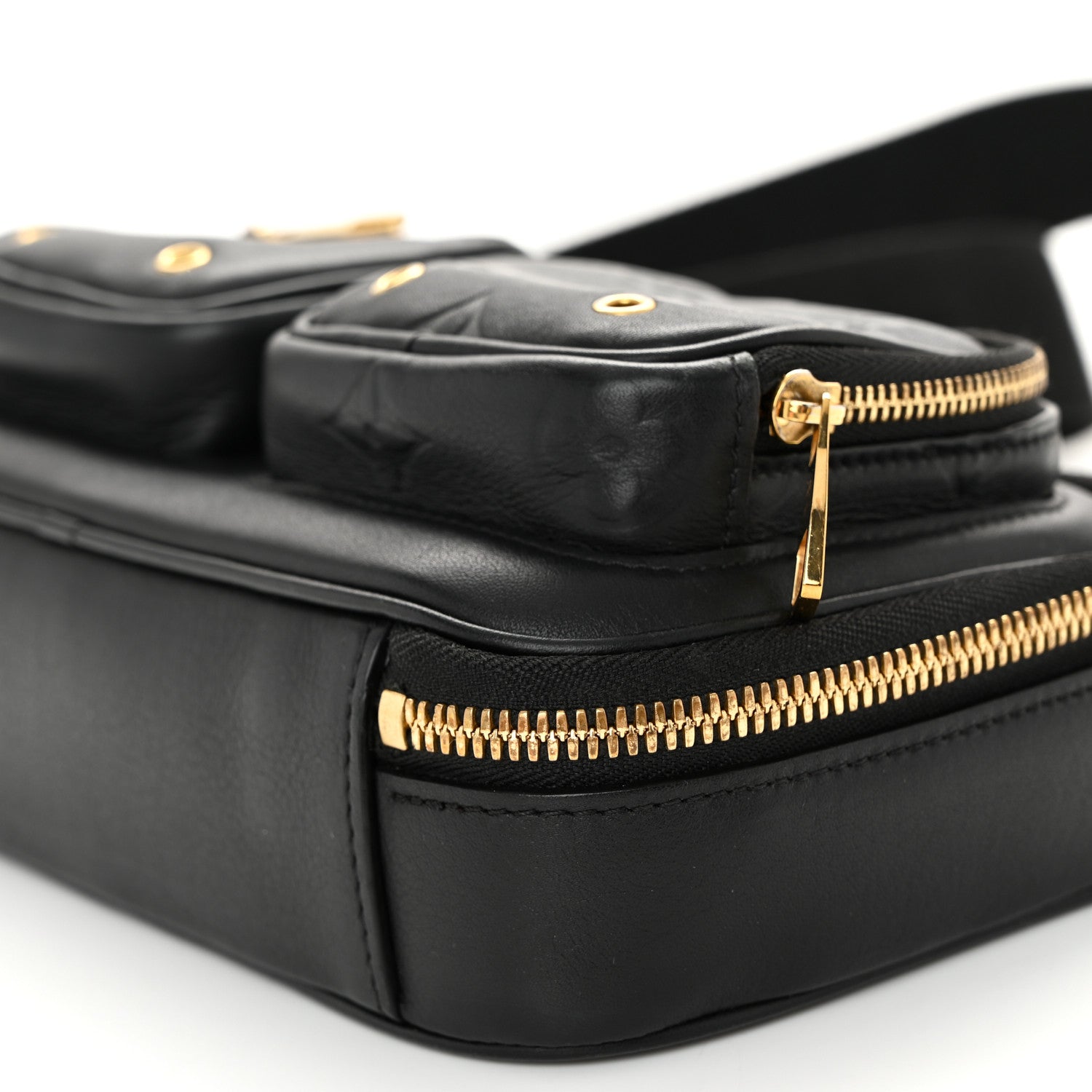Louis Vuitton Calfskin Monogram Embossed Utility Crossbody Black 9 of 10