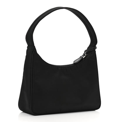 Prada Tessuto Nylon Saffiano Lunar New Year Mini Re-Edition 2000 Bag Black Fuoco 3 of 9
