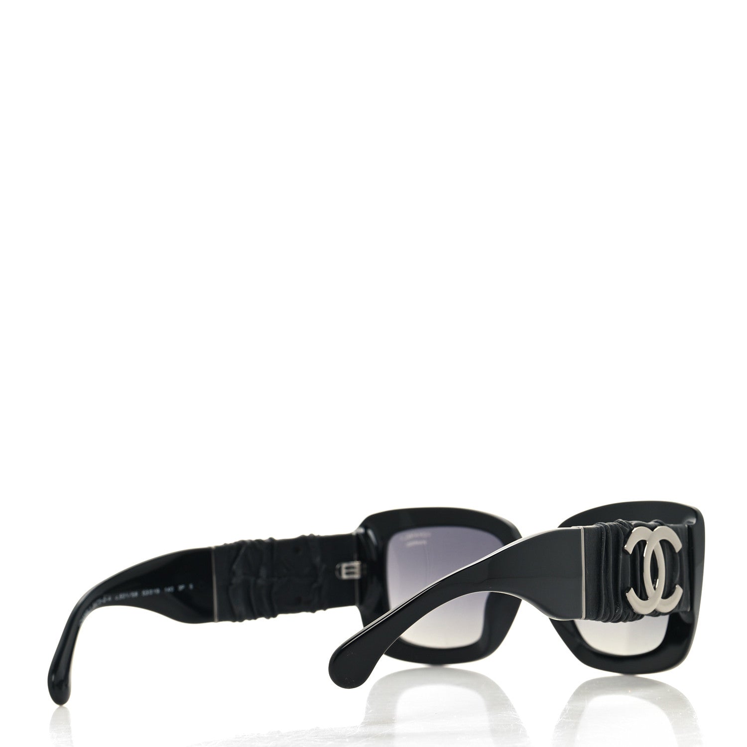 Chanel Acetate Calfskin Polarized Square Sunglasses 5473-Q-A Black 4 of 8