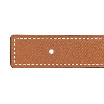Hermes Swift Epsom 24mm Belt Strap 75 Black Gold 8 of 10