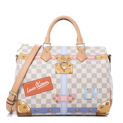 Louis Vuitton Damier Azur Summer Trunks Speedy Bandouliere 30 1 of 14