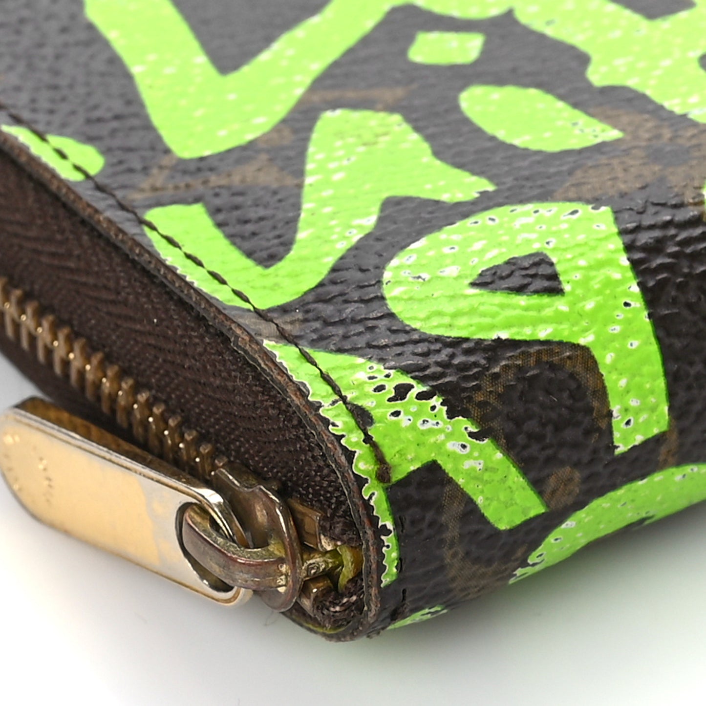 Monogram Graffiti Zippy Coin Purse Wallet Green
