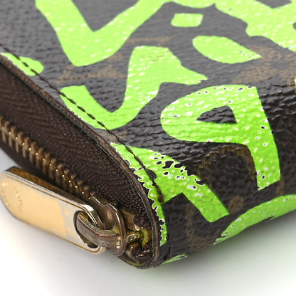 Louis Vuitton Monogram Graffiti Zippy Coin Purse Wallet Green 7 of 10