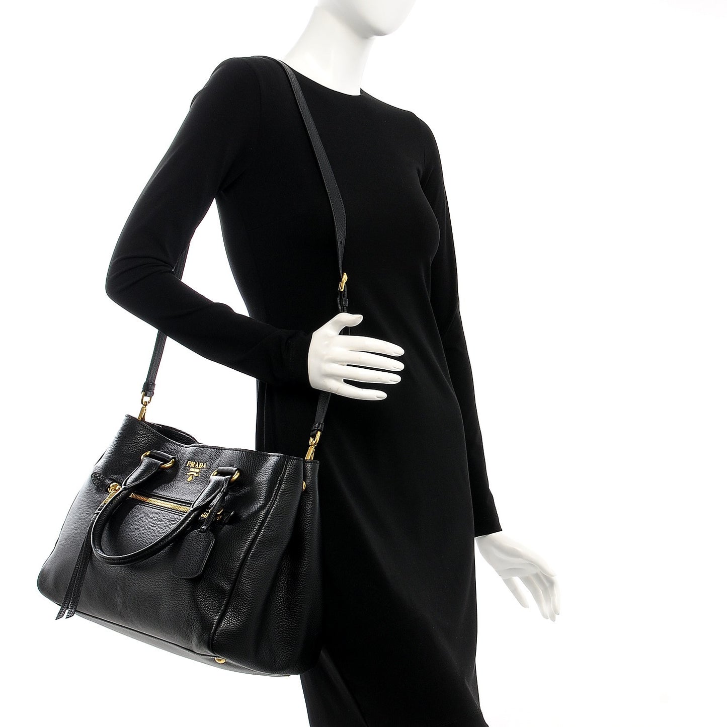 Vitello Daino Tote Nero Black