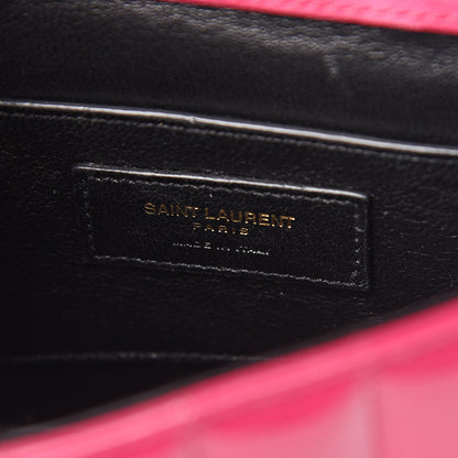 Saint Laurent Patent Matelasse Monogram Small Vicky Chain Bag Bubblegum 5 of 9