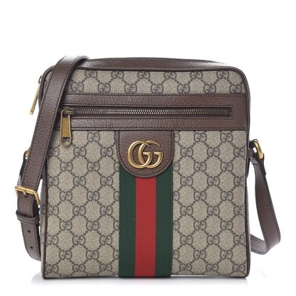 Gucci GG Supreme Monogram Web Small Ophidia Messenger Bag Brown 1 of 10