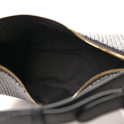 Fendi Wool Vitello Grace Small Houndstooth Small Fendigraphy Hobo Bag Grigio Anthracite 5 of 10