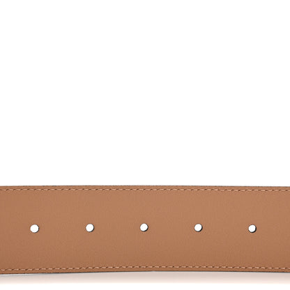 Gucci Azalea Calfskin Enamel Monochrome Double G 40mm Belt 80 32 Camelia 5 of 5