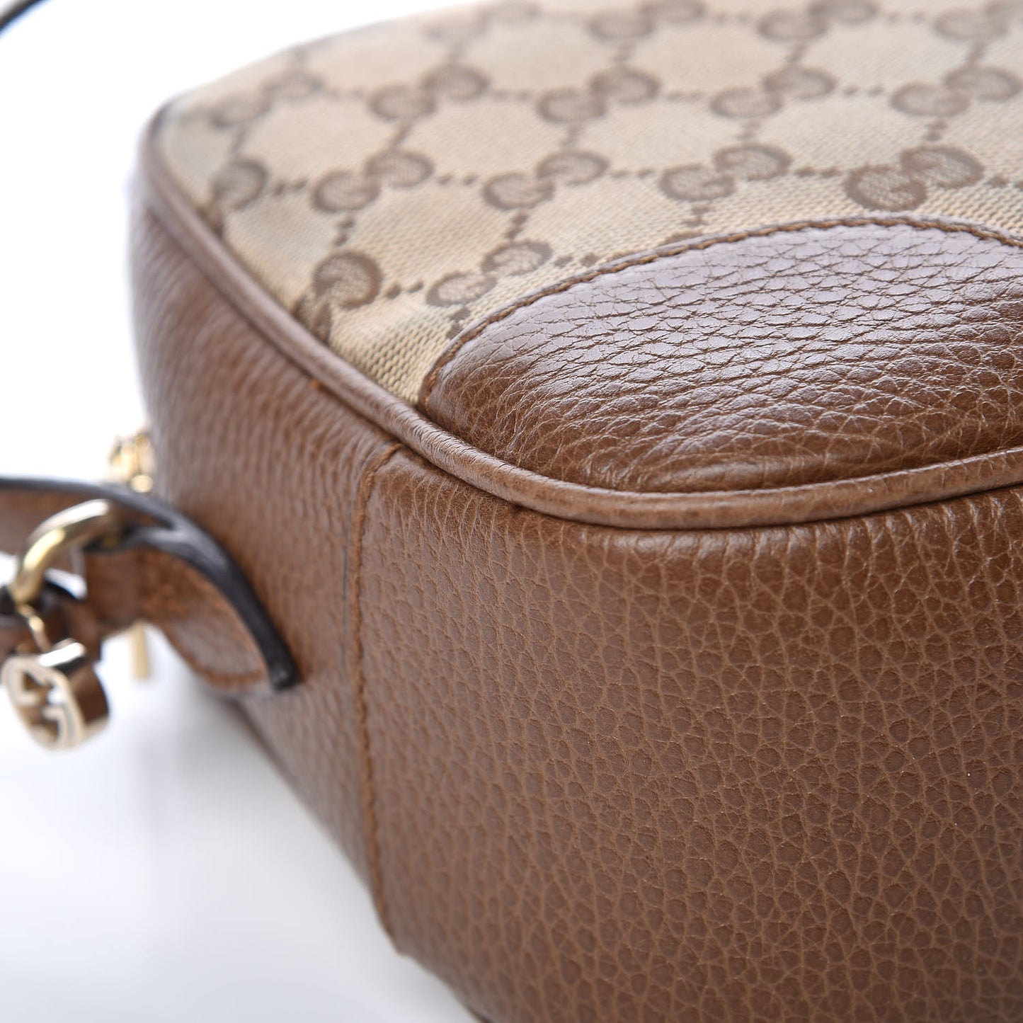 Monogram Mini Bree Messenger Bag Beige Tabacco