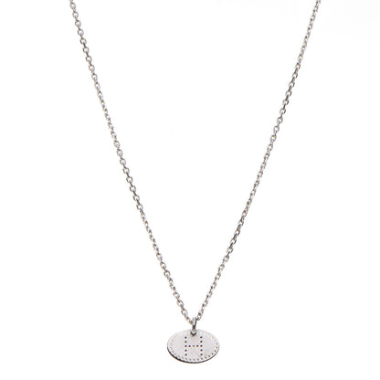 Hermes Sterling Silver Eclipse Pendant Necklace 1 of 9