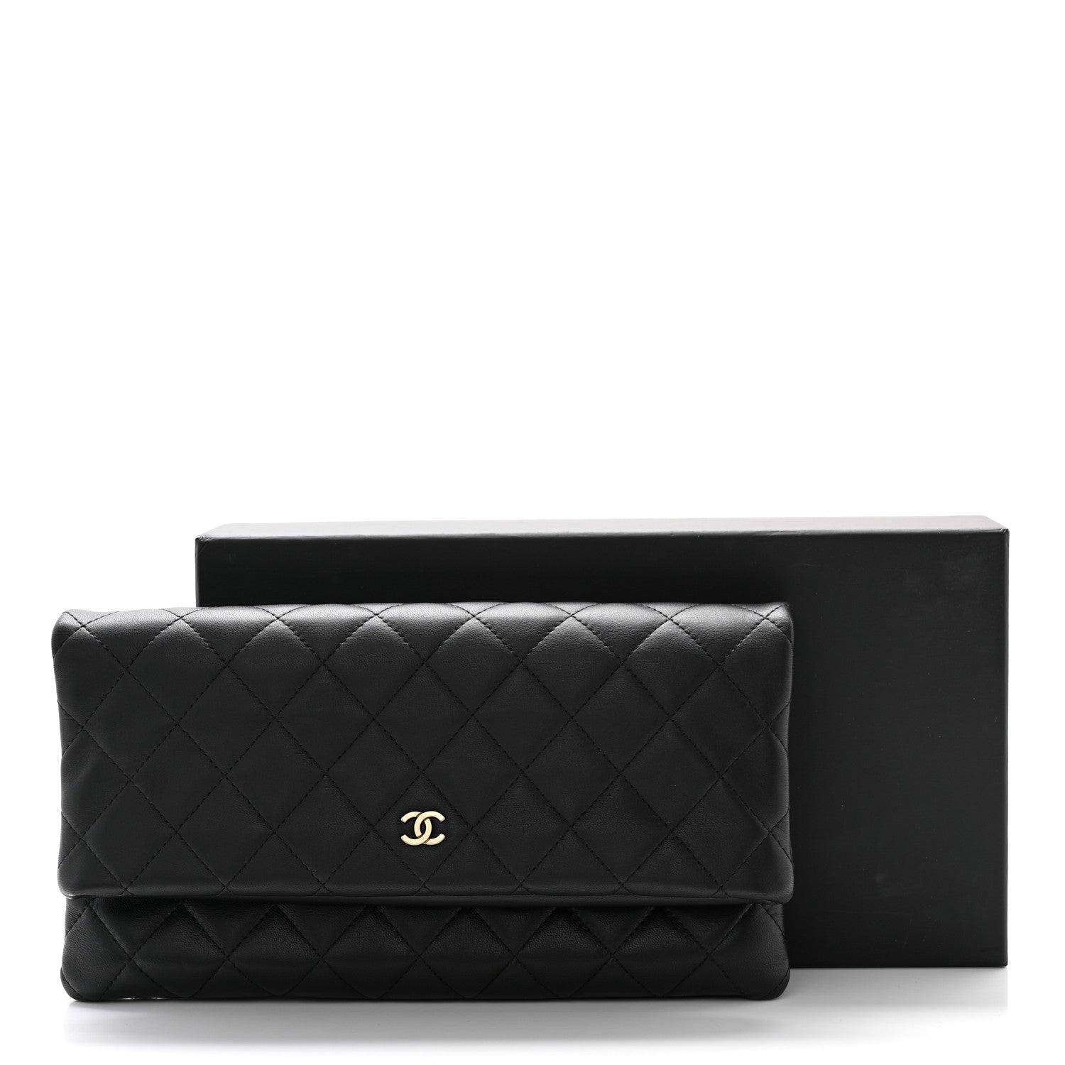 Chanel Lambskin Quilted CC Beauty Clutch Black 22 of 22