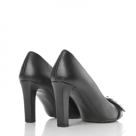Gucci Calfskin GG Buckle Pumps 36 Black 4 of 9