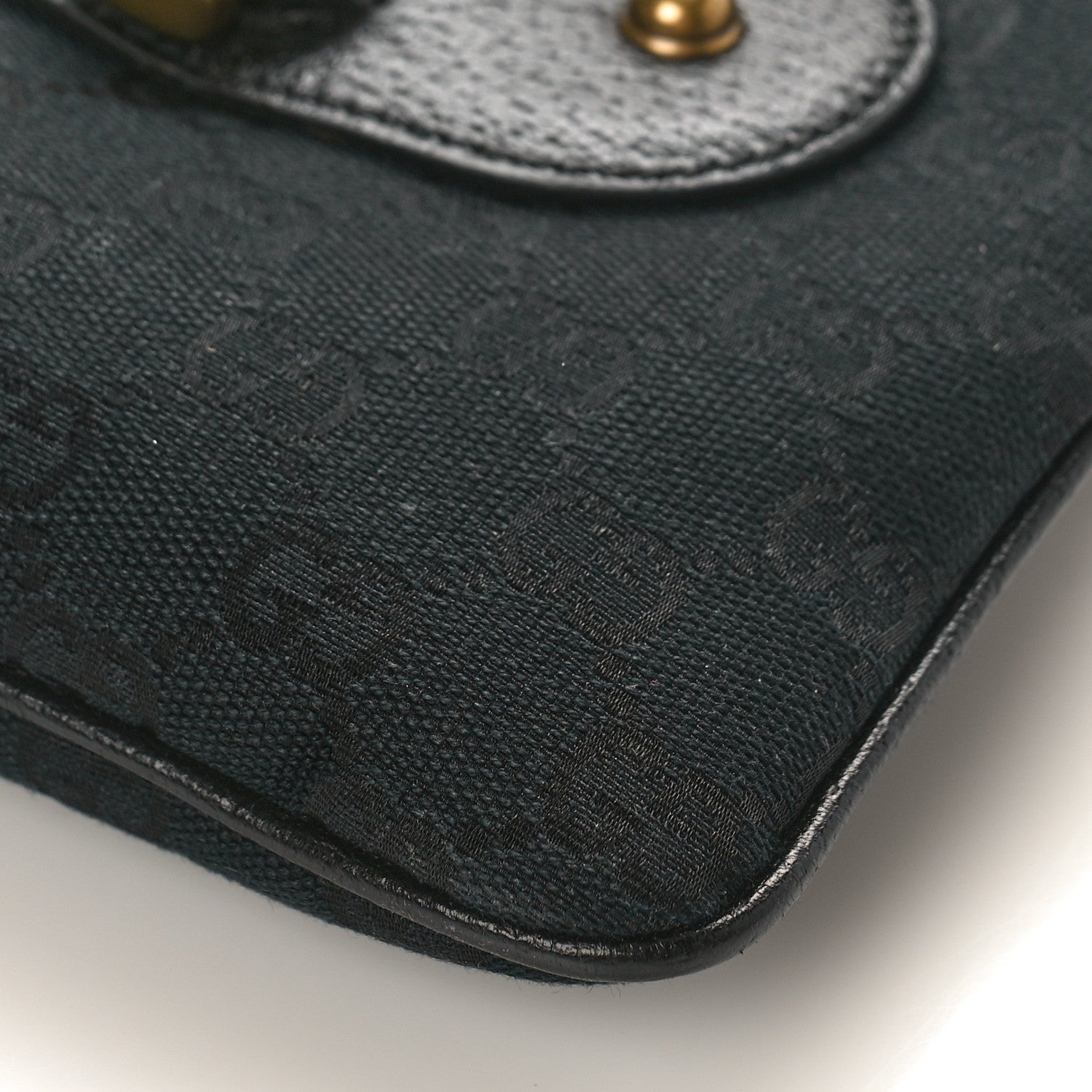 Gucci Monogram Studded Pelham Runway Flap Bag Black 8 of 8