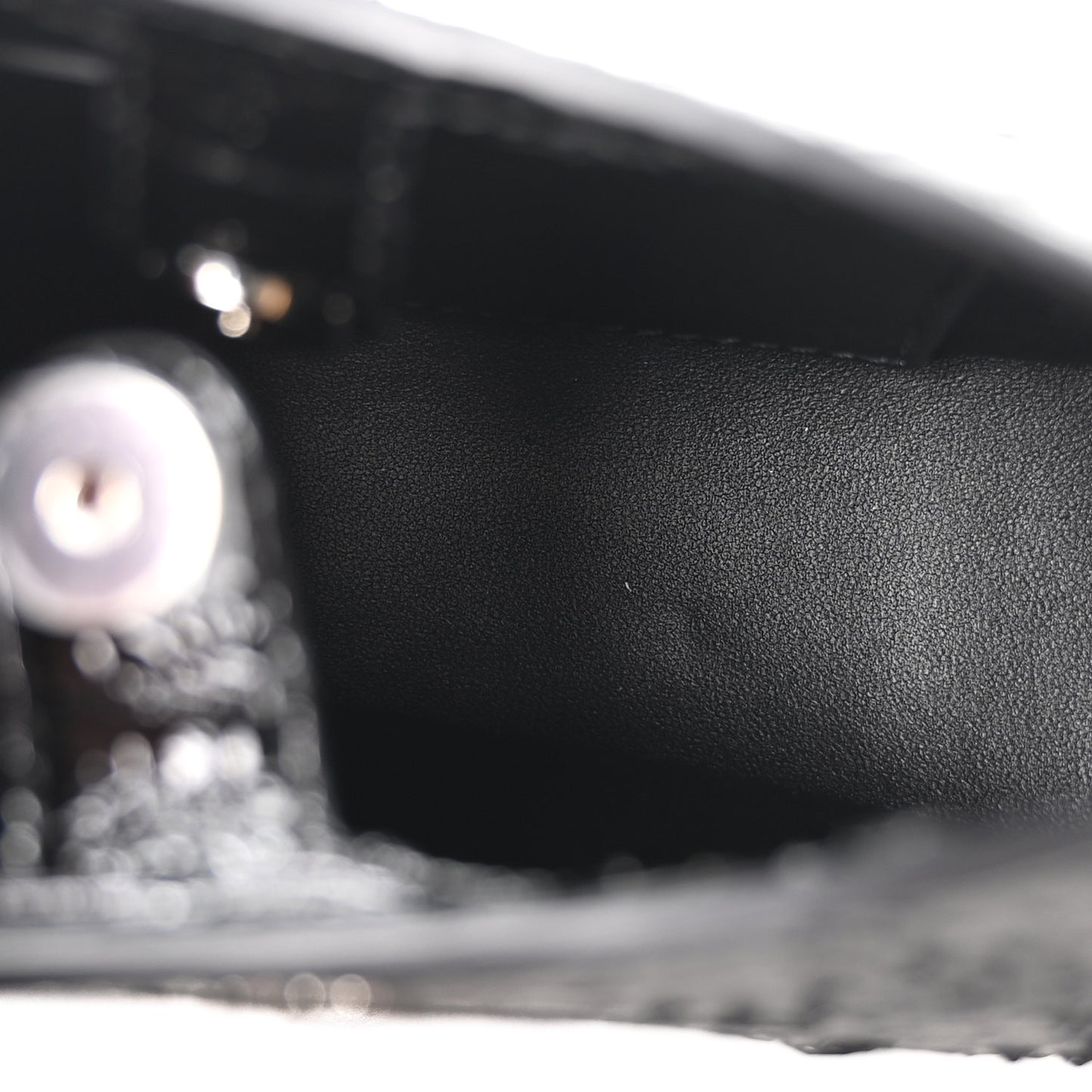 Snakeskin Crystal Mini T Bar Top Handle Black
