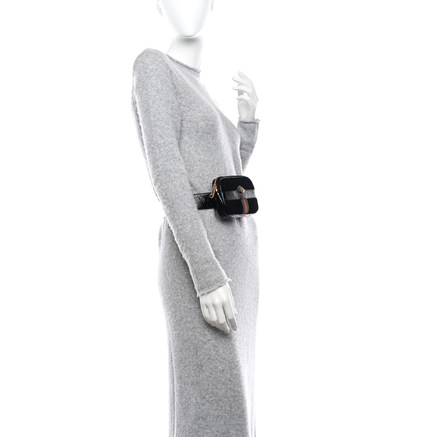 Grained Calfskin Ophidia Belted iPhone Case 95 38 Black