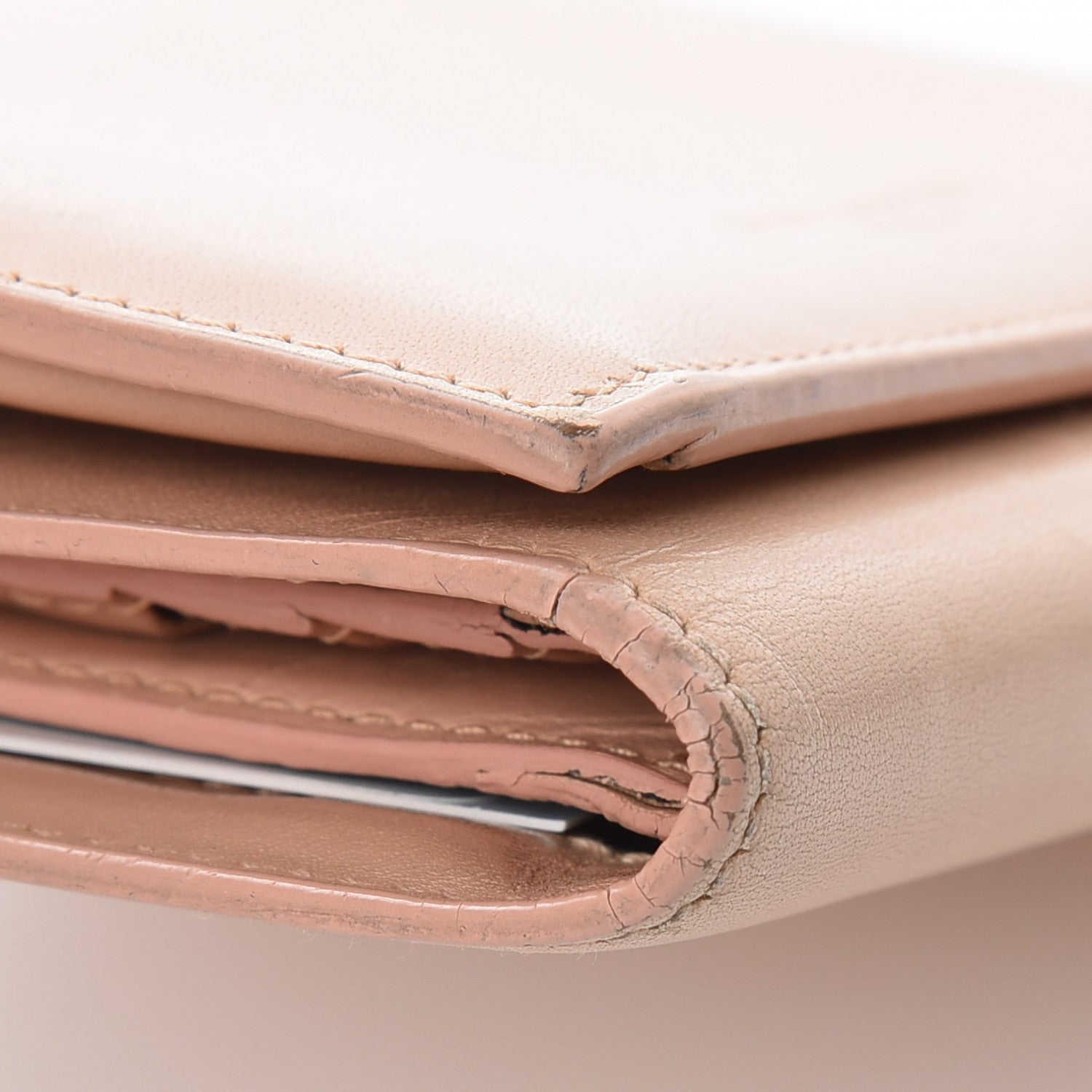 Saint Laurent Calfskin Trifold Wallet Pale Pink 8 of 12