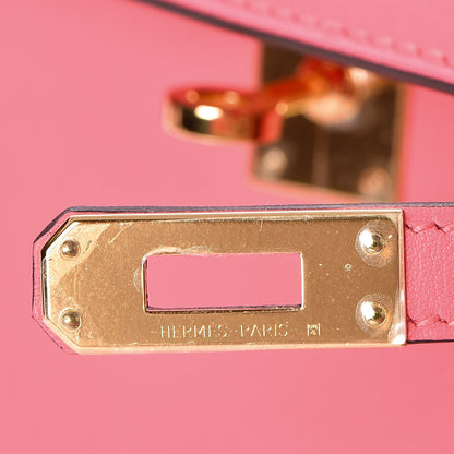 Hermes Swift Kelly Pochette Clutch Rose Azalee 19 of 21