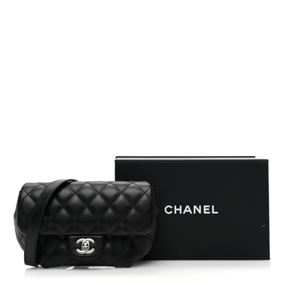 Chanel Calfskin Quilted CC Uniform Flap Belt Bag Black 4 of 11
