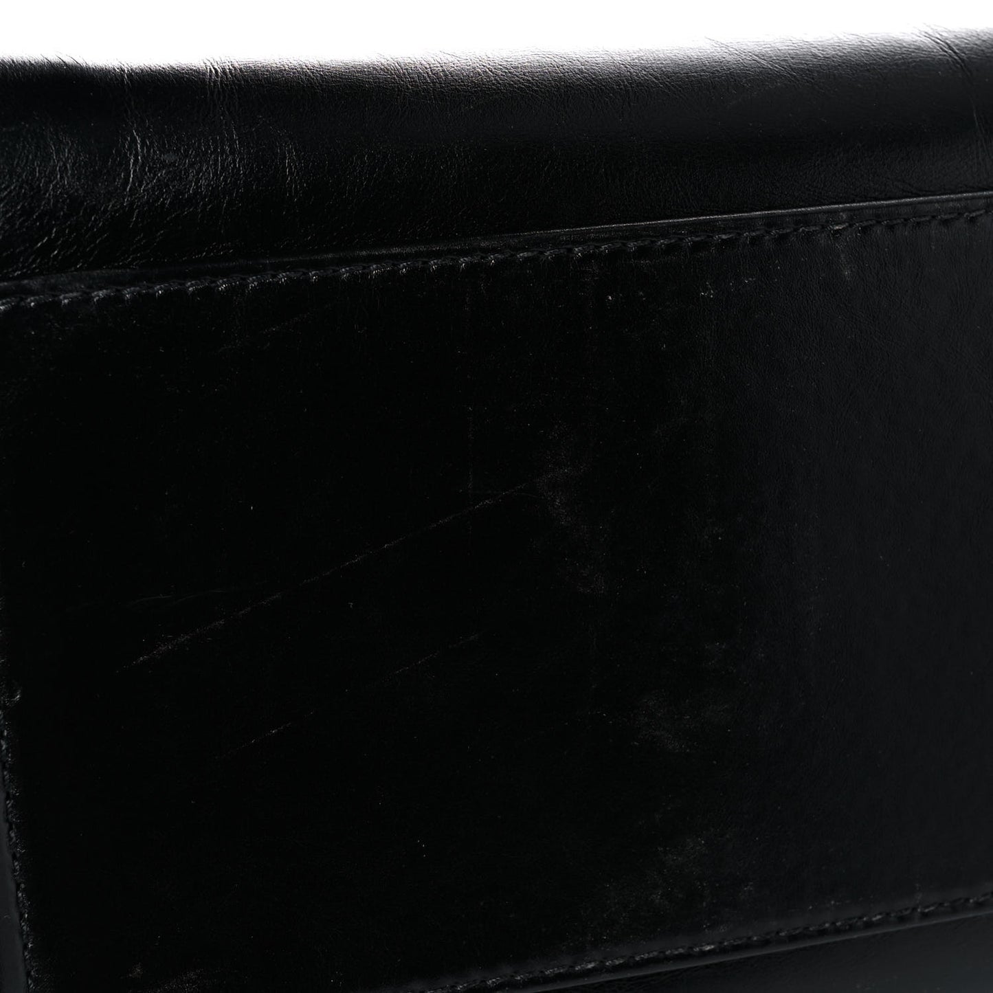 Aged Calfskin Medium Charms Deauville Tote Black