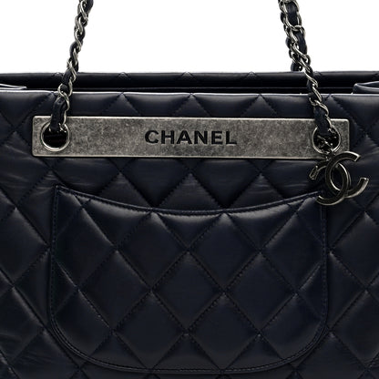 Chanel Lambskin Quilted Trendy CC Tote Navy 8 of 10