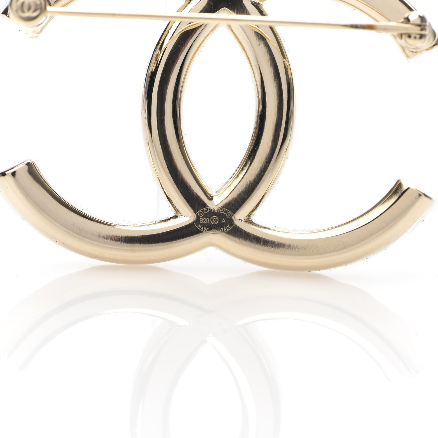 Chanel Baguette Crystal High Society CC Brooch Gold 3 of 4