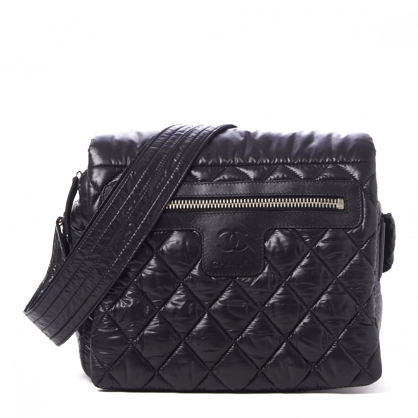 Nylon Small Coco Cocoon Messenger Bag Black