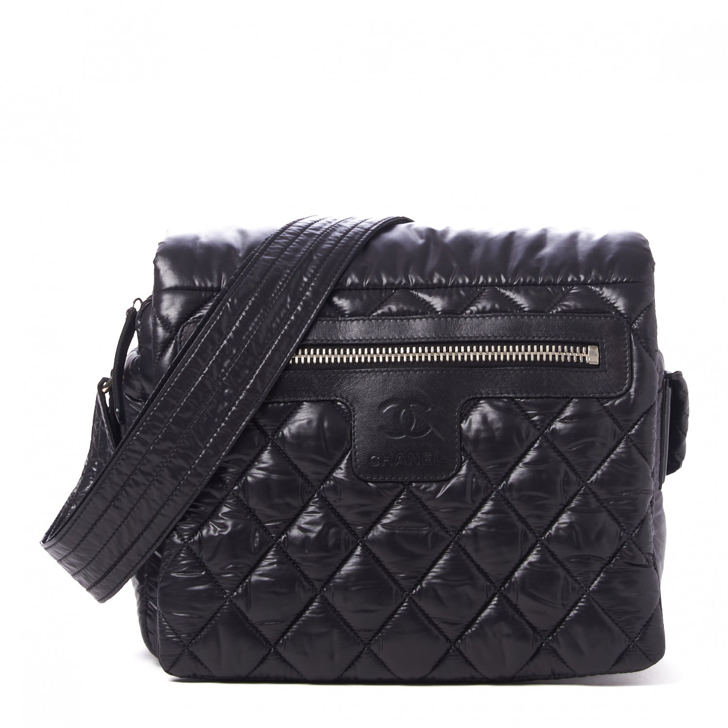 Chanel Nylon Small Coco Cocoon Messenger Bag Black 1 of 10