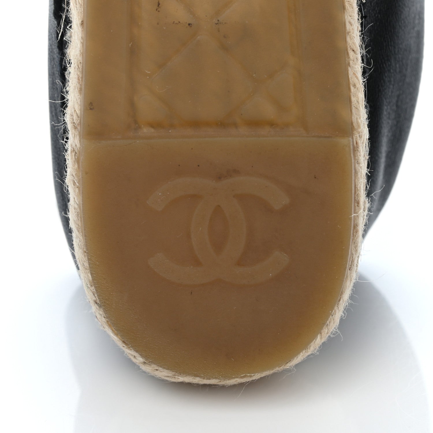 Chanel Lambskin Quilted CC Espadrilles 37 Black 9 of 11