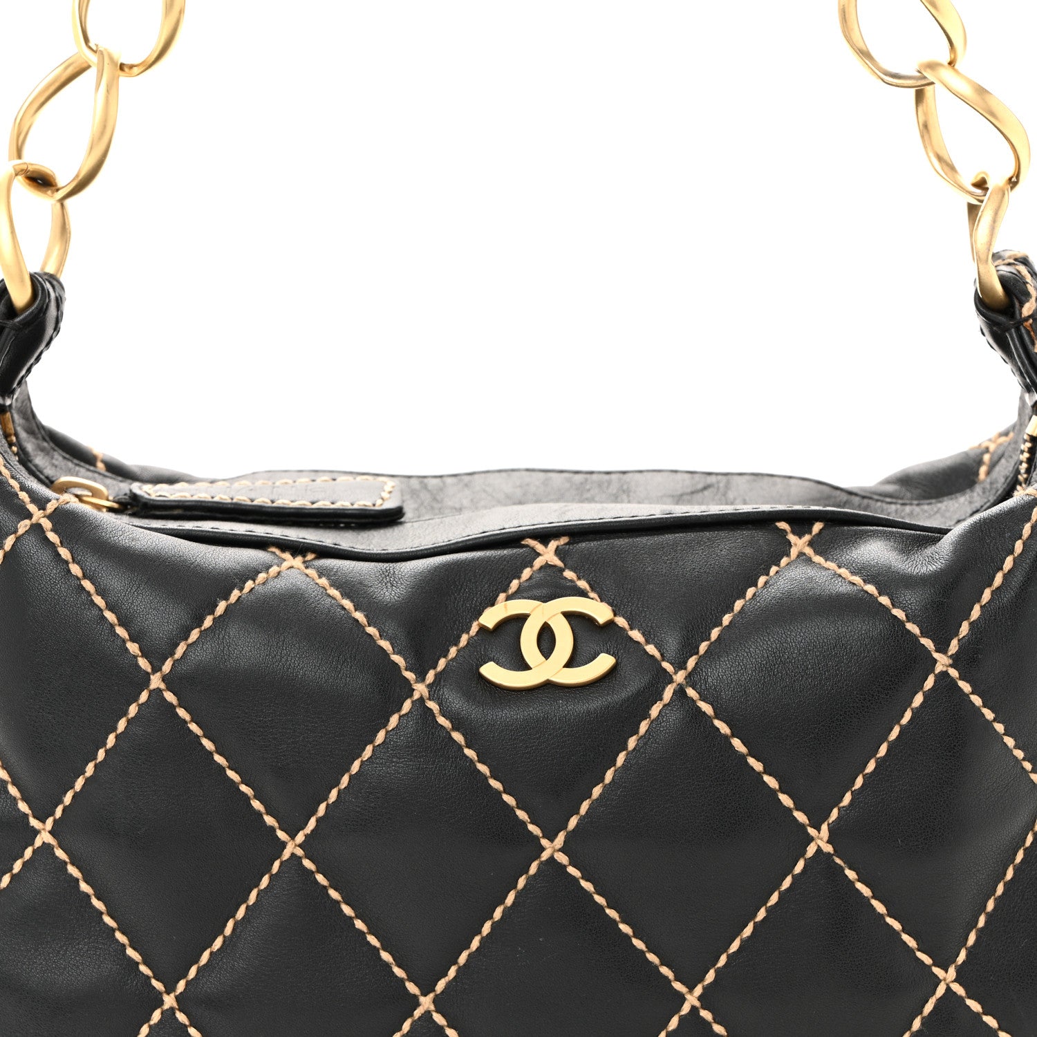 Chanel Calfskin Wild Stitch Hobo Black 8 of 11