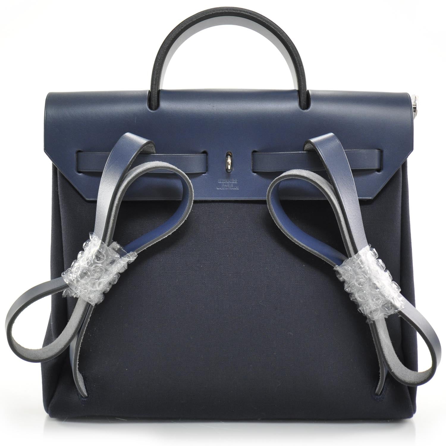 Hermes Toile Herbag PM Navy Bleu 4 of 11