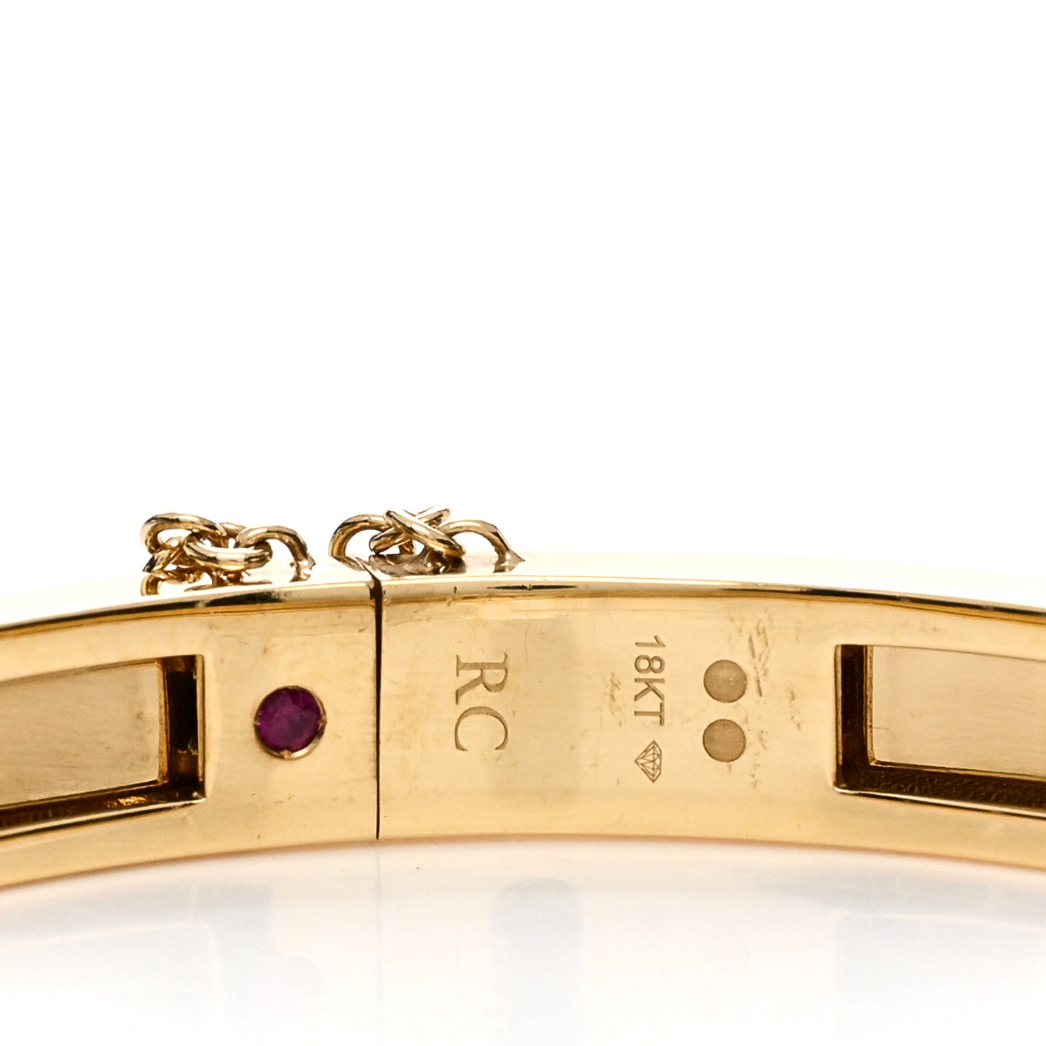 Roberto Coin 18K Yellow Gold Diamond Pois Moi Luna Bangle Bracelet 3 of 3