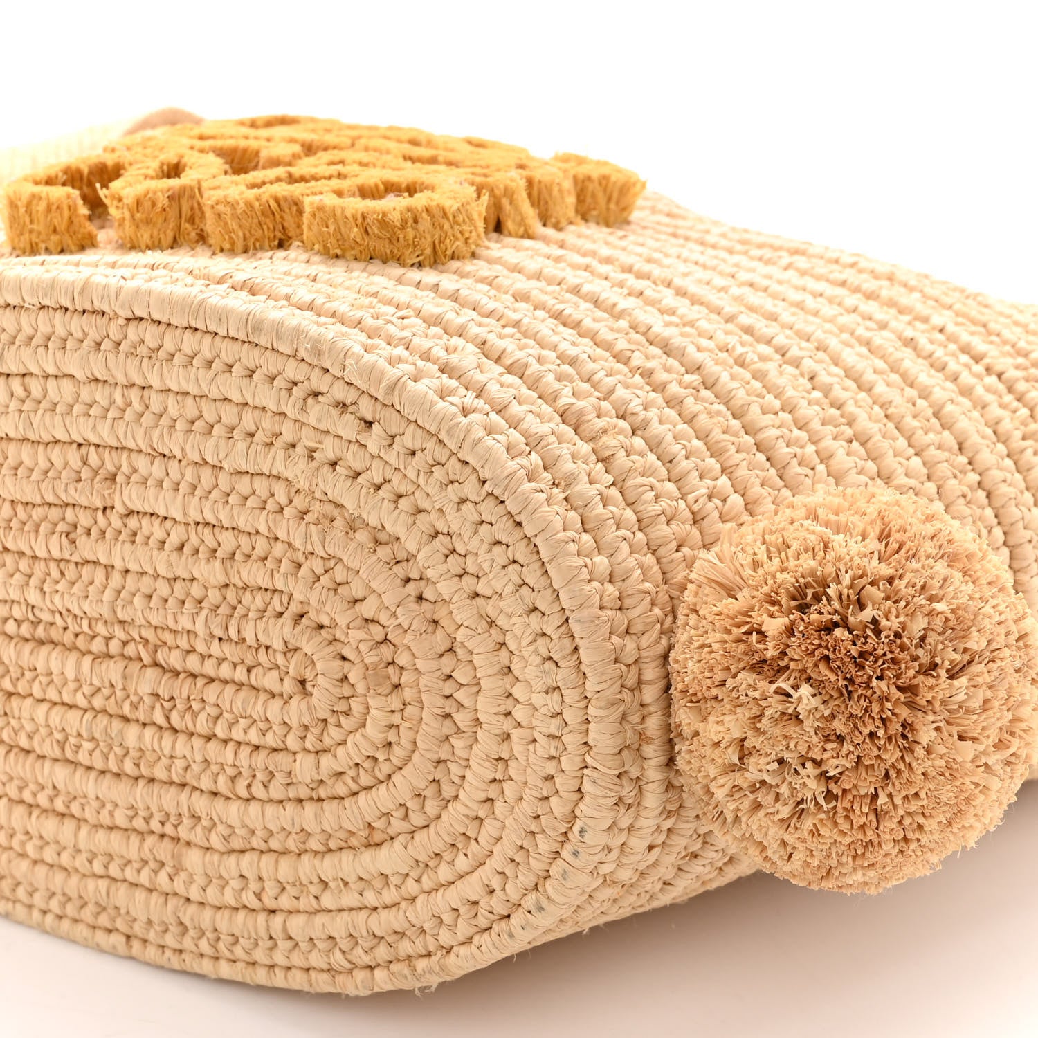 Loewe Raffia Calfskin Small Bunny Basket Tote Bag Natural 10 of 11