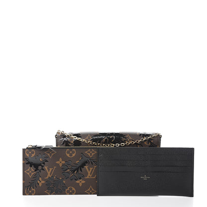 Louis Vuitton Monogram Blossom Pochette Felicie Chain Wallet Black 9 of 10
