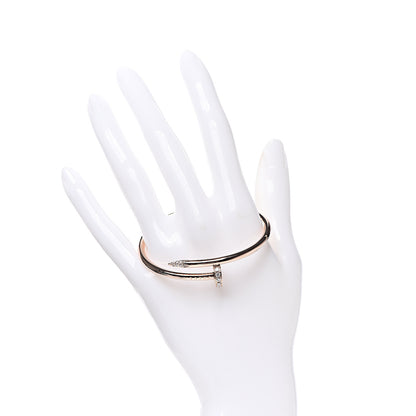 Cartier 18K Pink Gold Diamond Juste Un Clou Bracelet 16 2 of 6