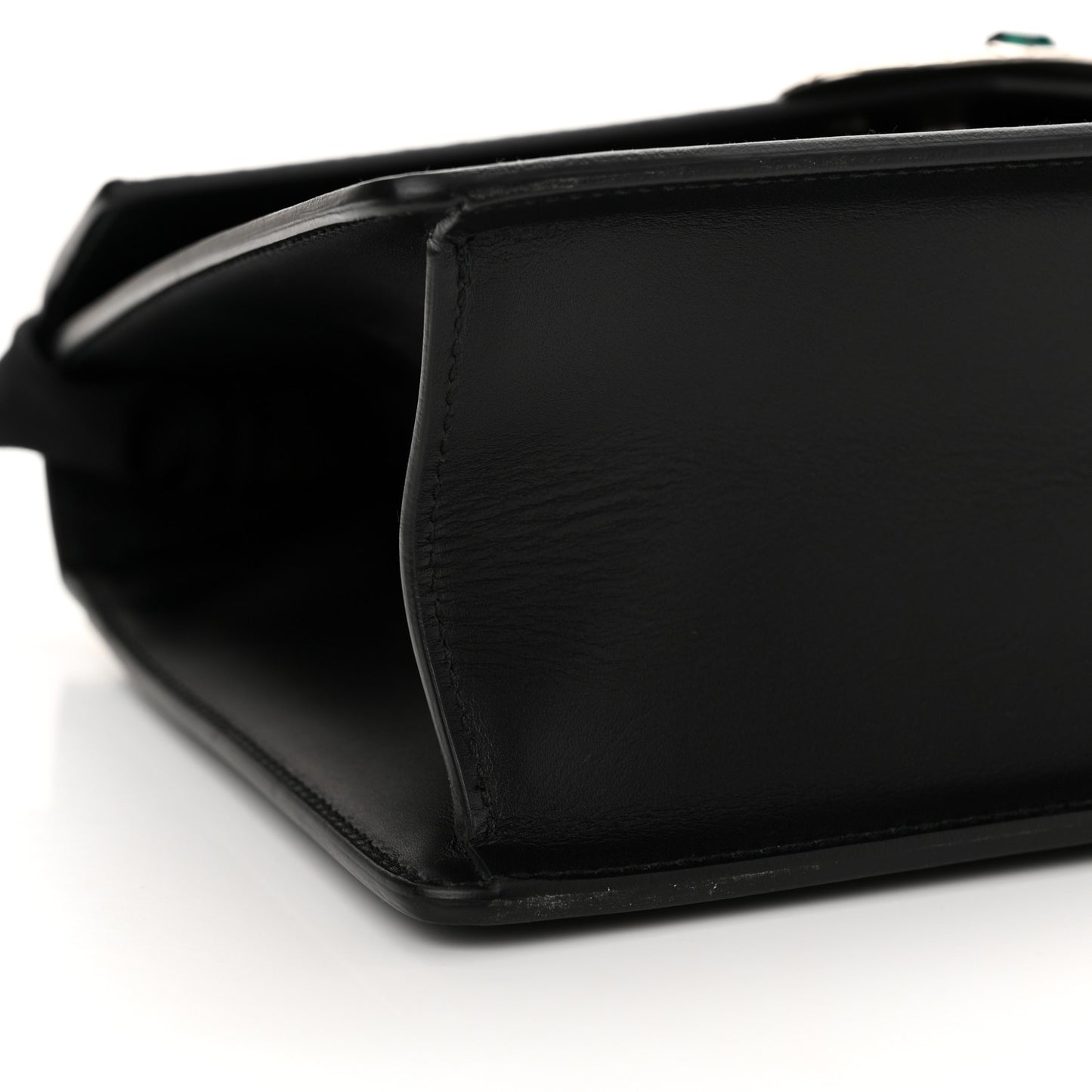 Calfskin Snakeskin Small Lilith Top Handle Bag Black