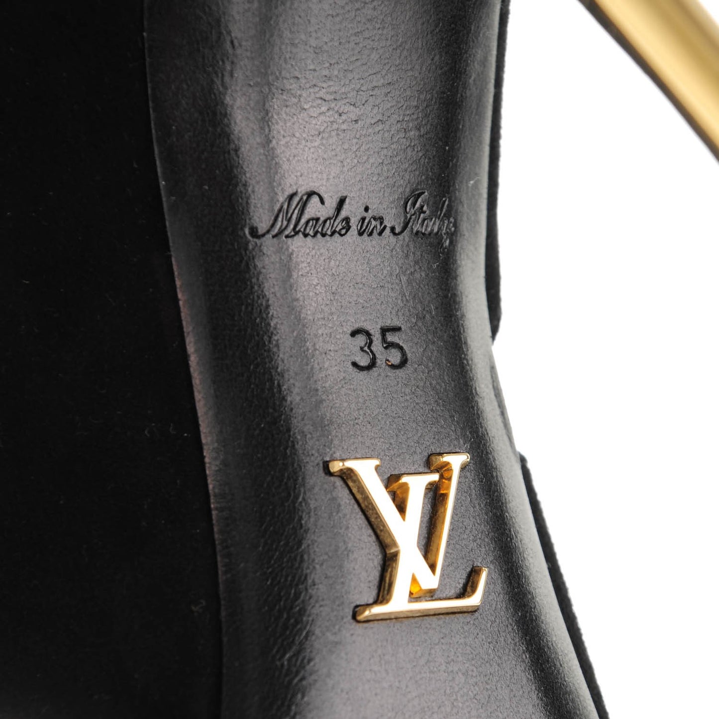 Suede Disclosure Sandals 35 Black