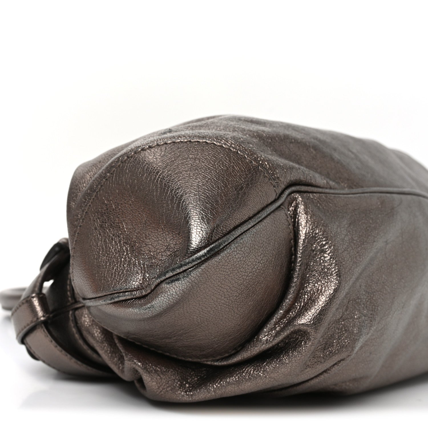 Salvatore Ferragamo Calfskin Marisa Shoulder Bag Bronze 9 of 11