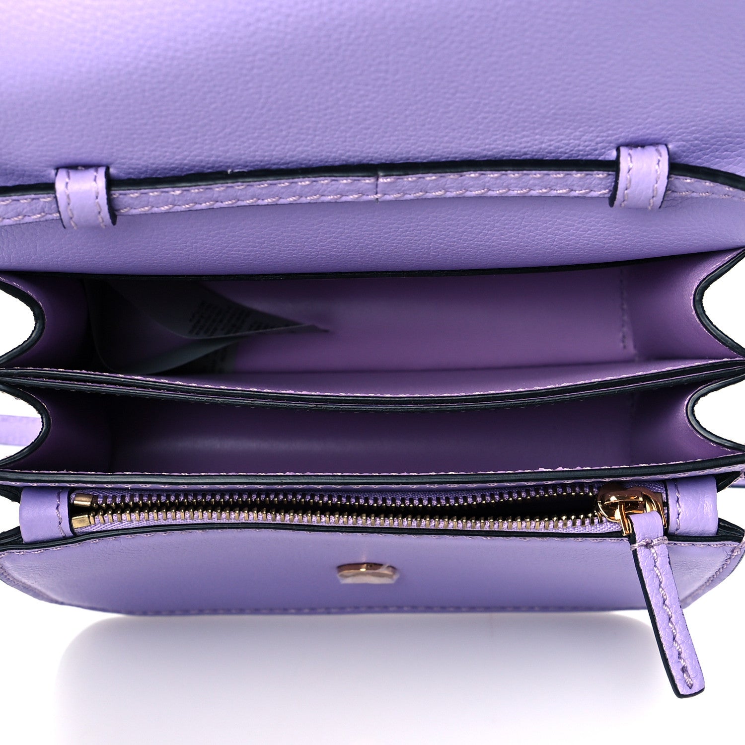 Versace Grained Calfskin La Medusa Shoulder Bag Lilac 4 of 9