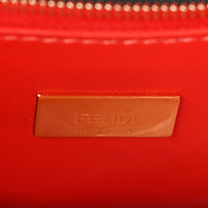 Fendi Nappa Marble Mini Peekaboo Iconic Satchel Rosso Multicolor 7 of 9