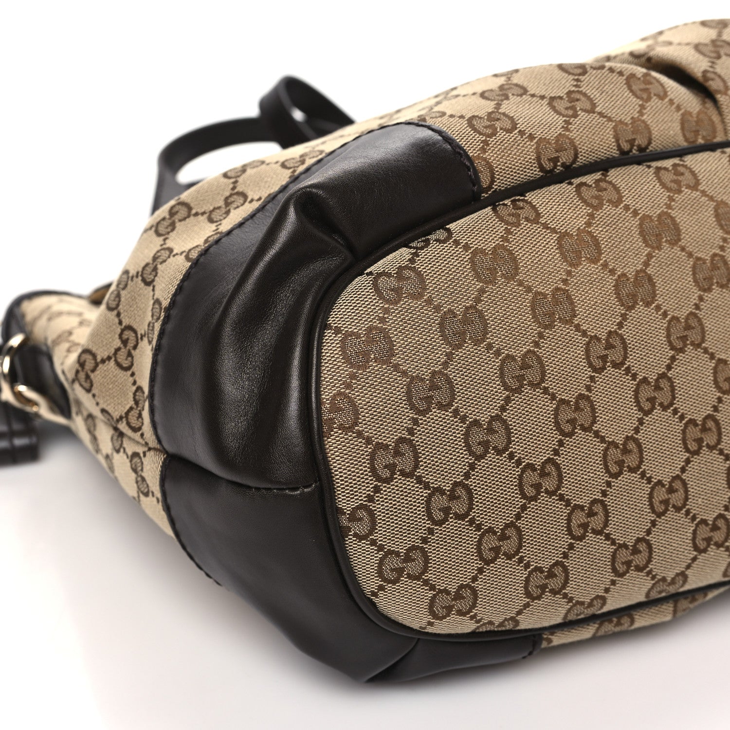 Gucci Monogram Large Sukey Top Handle Bag Beige Dark Brown 9 of 10
