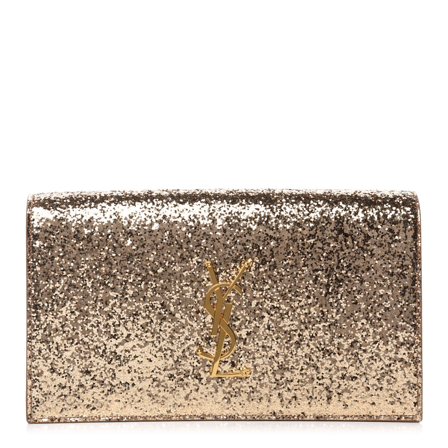 Saint Laurent Glitter Classic Kate Monogram Clutch Gold 1 of 9