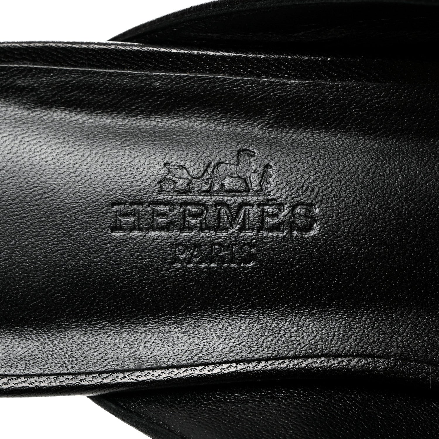 Hermes Goatskin Oz Mules 35 Black 6 of 9