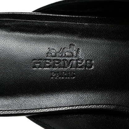 Hermes Goatskin Oz Mules 35 Black 6 of 9