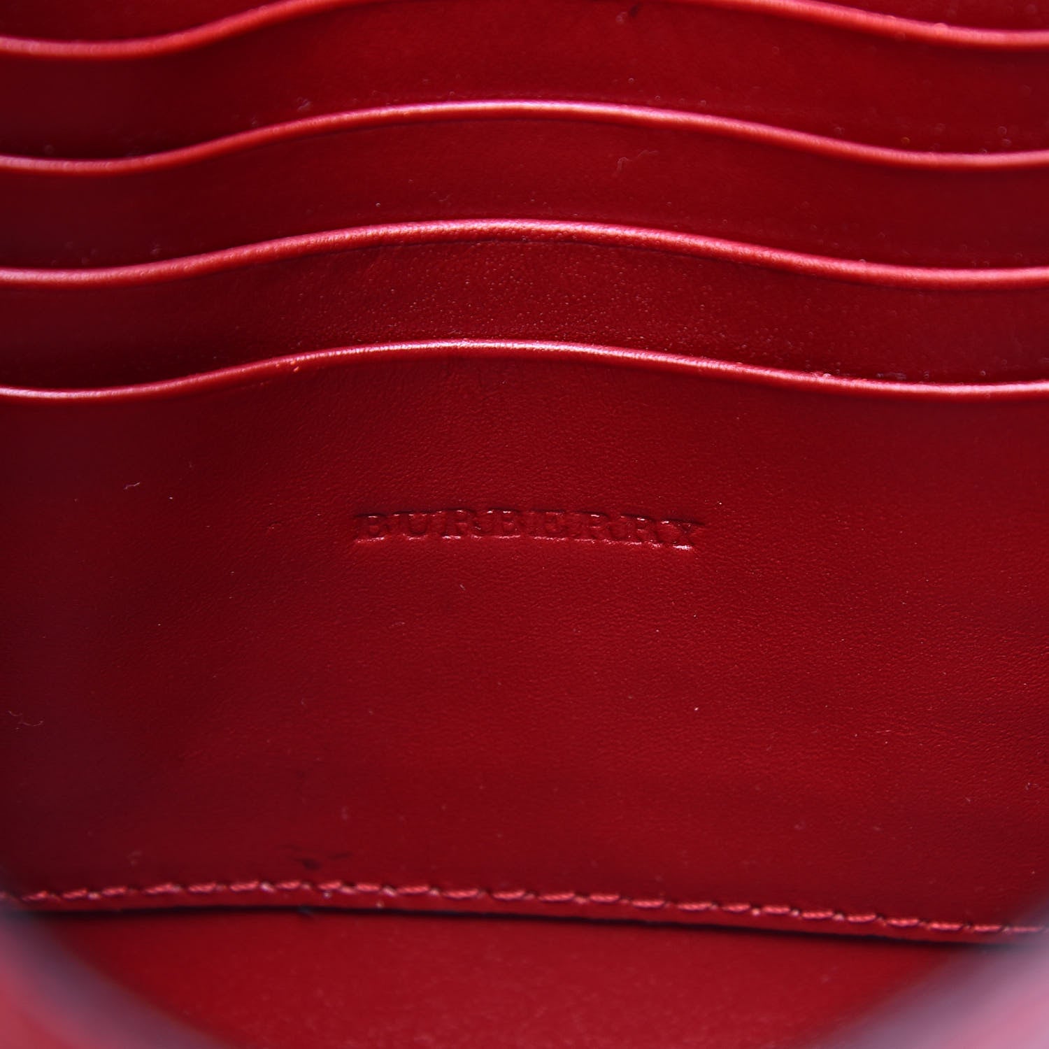 Burberry Signature Grain Vintage Finish Langley Crossbody Red 6 of 9