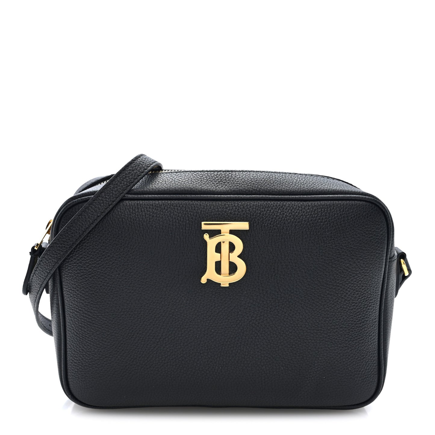 Grained Calfskin TB Large Camera Bag Black Black
