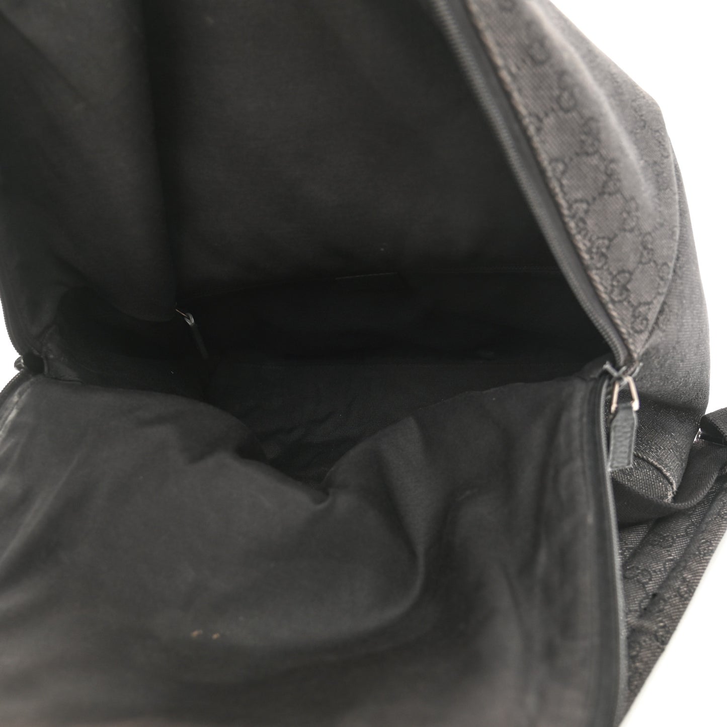 Denim Monogram Medium Backpack Black