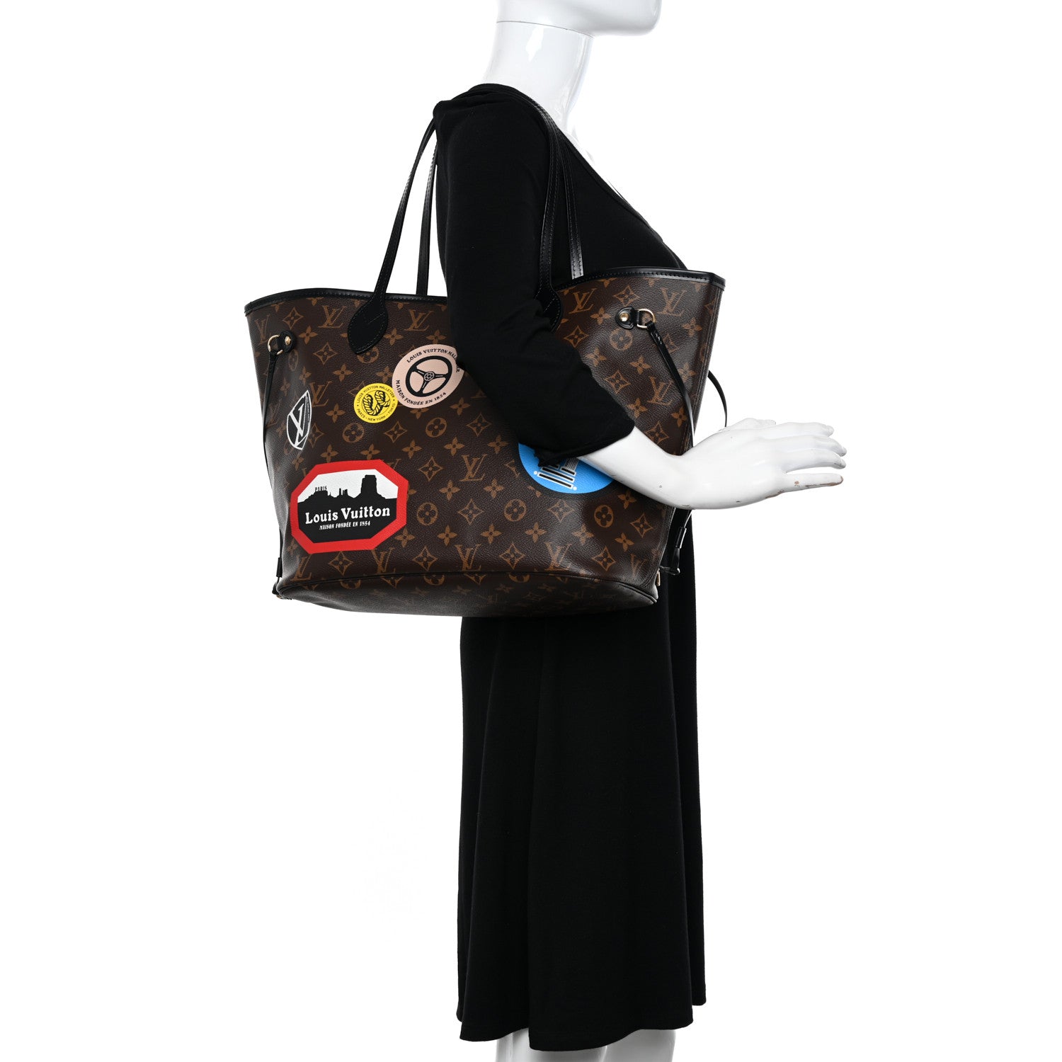 Louis Vuitton Monogram My LV World Tour Neverfull MM 2 of 12