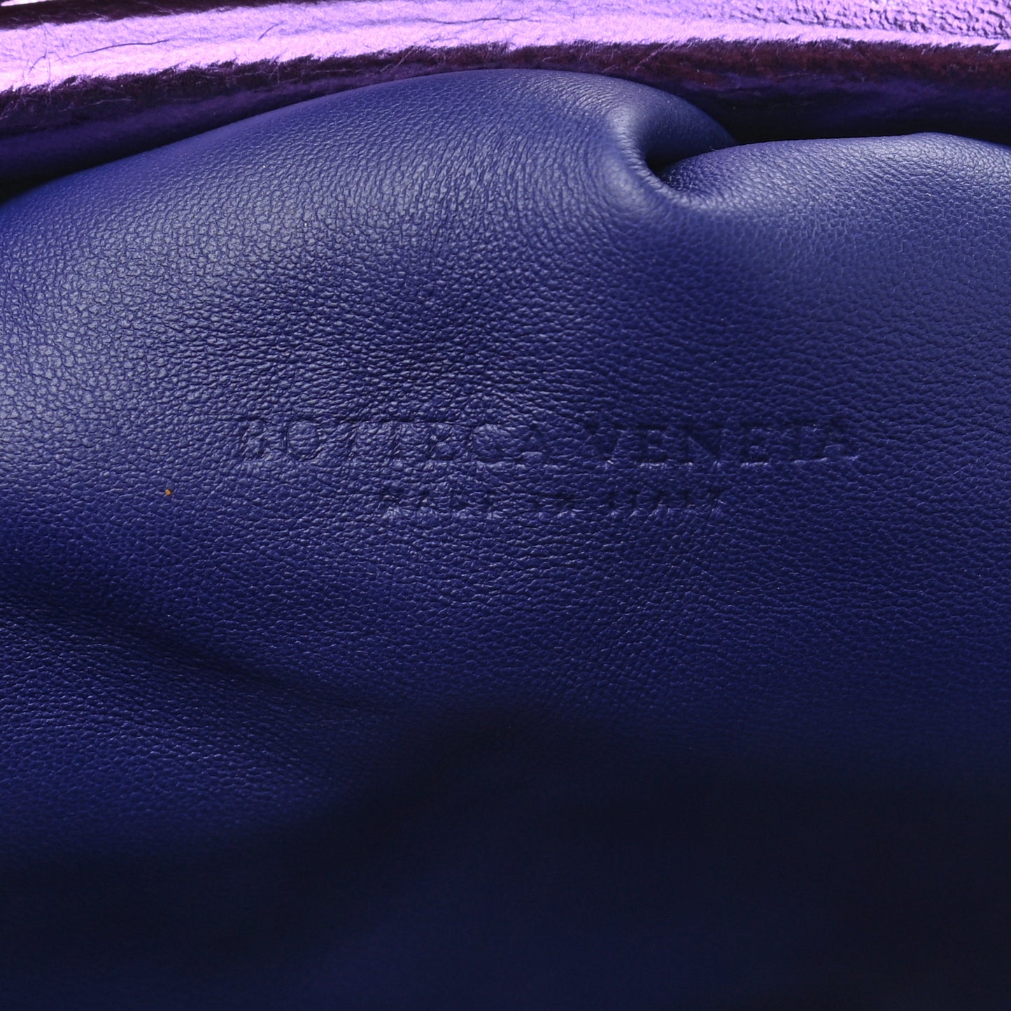 Metallic Crinkled Lambskin The Pouch Viola
