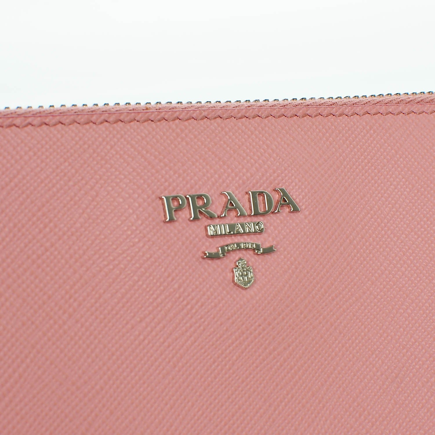 Prada Saffiano Flat Zip Wristlet Petalo 7 of 7